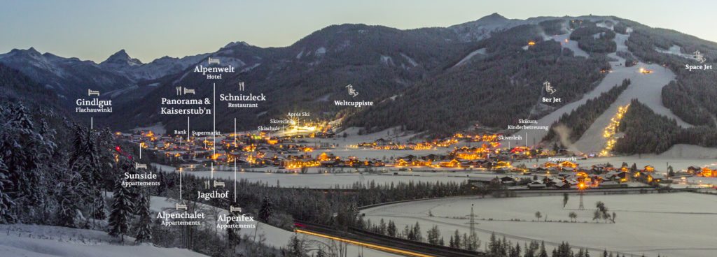 Übersichtsplan Flachau - Flachauer Urlaubswelt